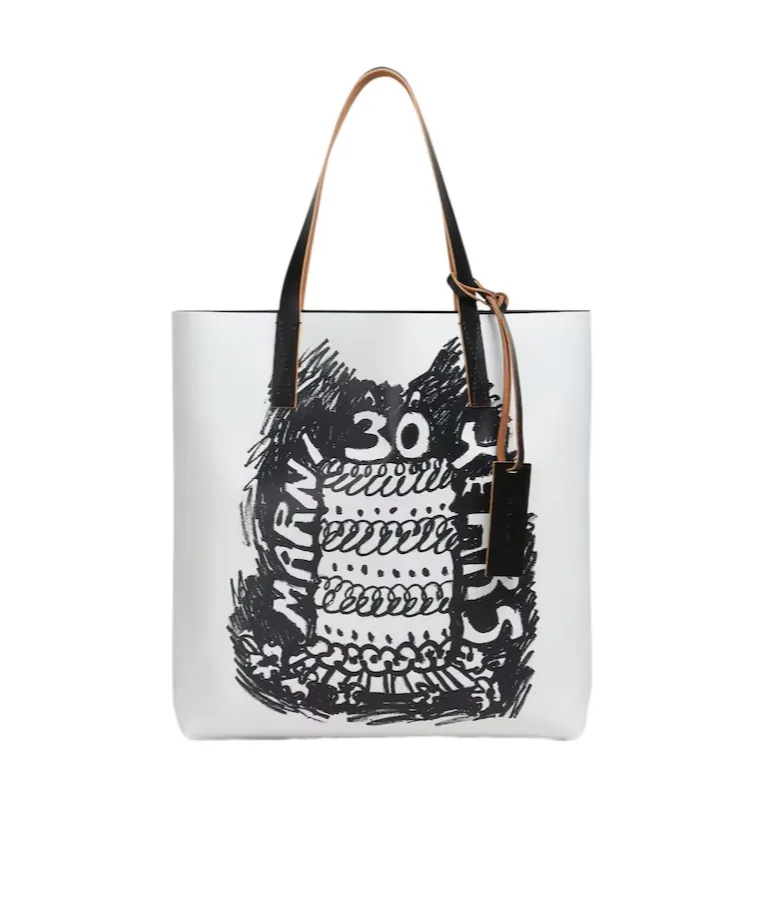 Marni 30Th Anniversary Print Two-Toned Tribeca Tote Bag
