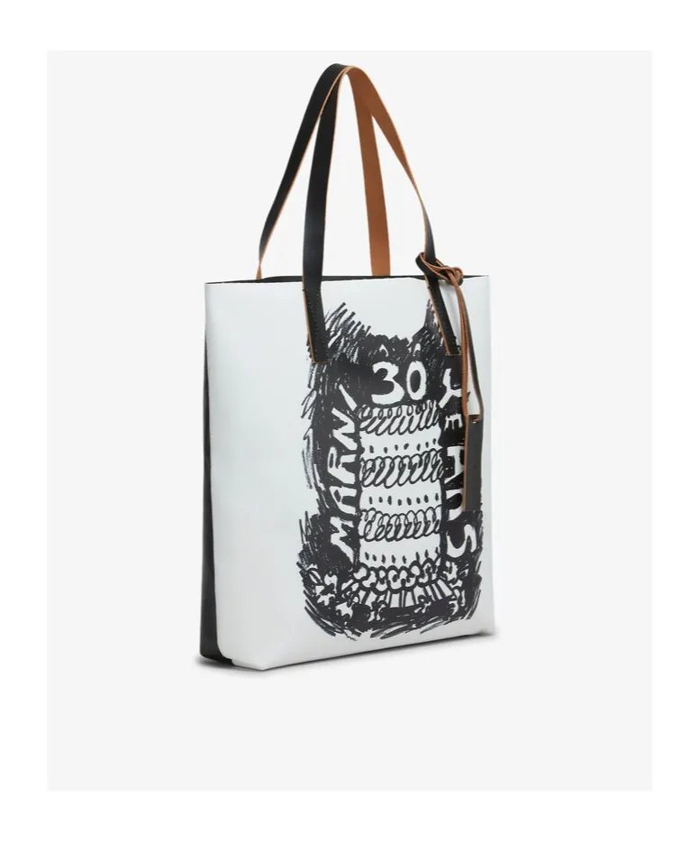 Marni 30Th Anniversary Print Two-Toned Tribeca Tote Bag