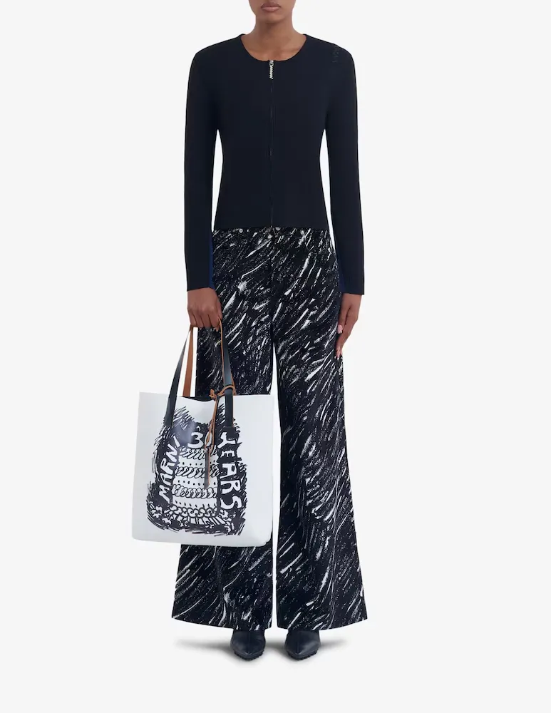 Marni 30Th Anniversary Print Two-Toned Tribeca Tote Bag