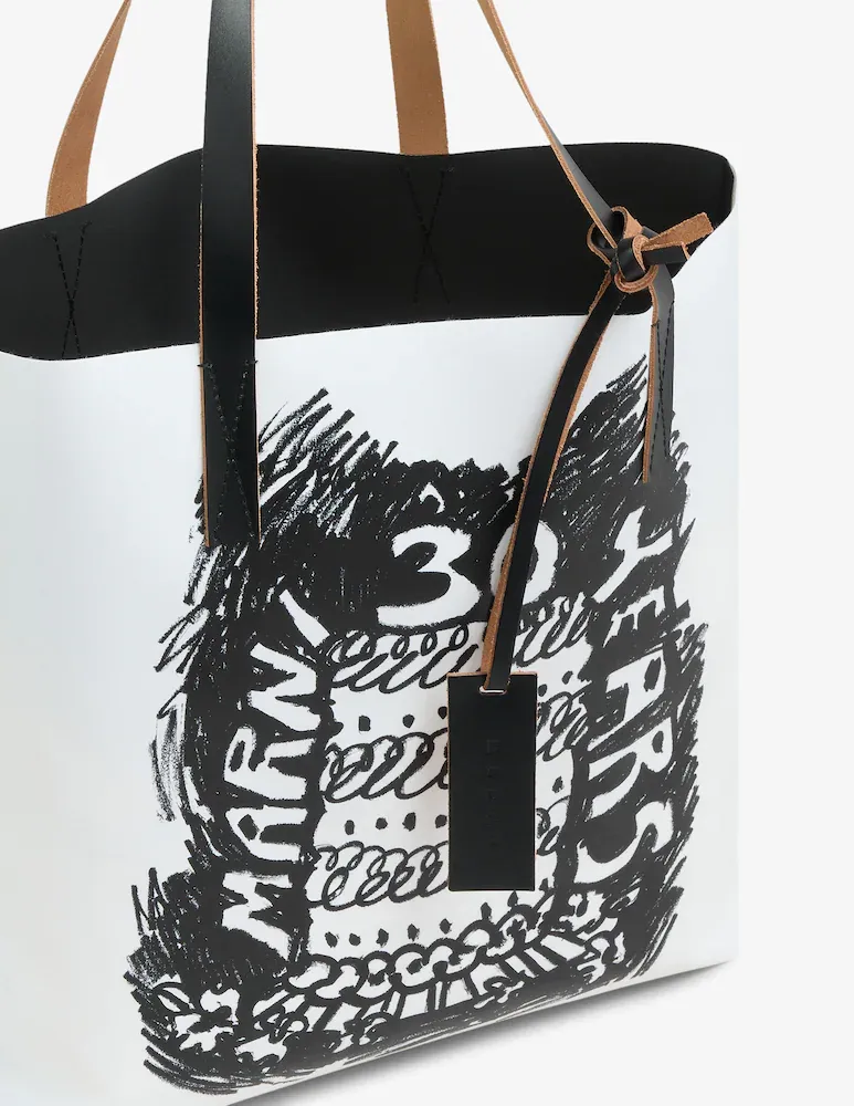 Marni 30Th Anniversary Print Two-Toned Tribeca Tote Bag