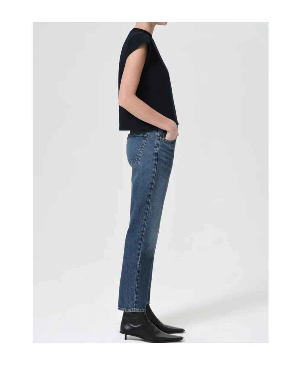 Agolde Valen Cropped Straight-Leg Jeans