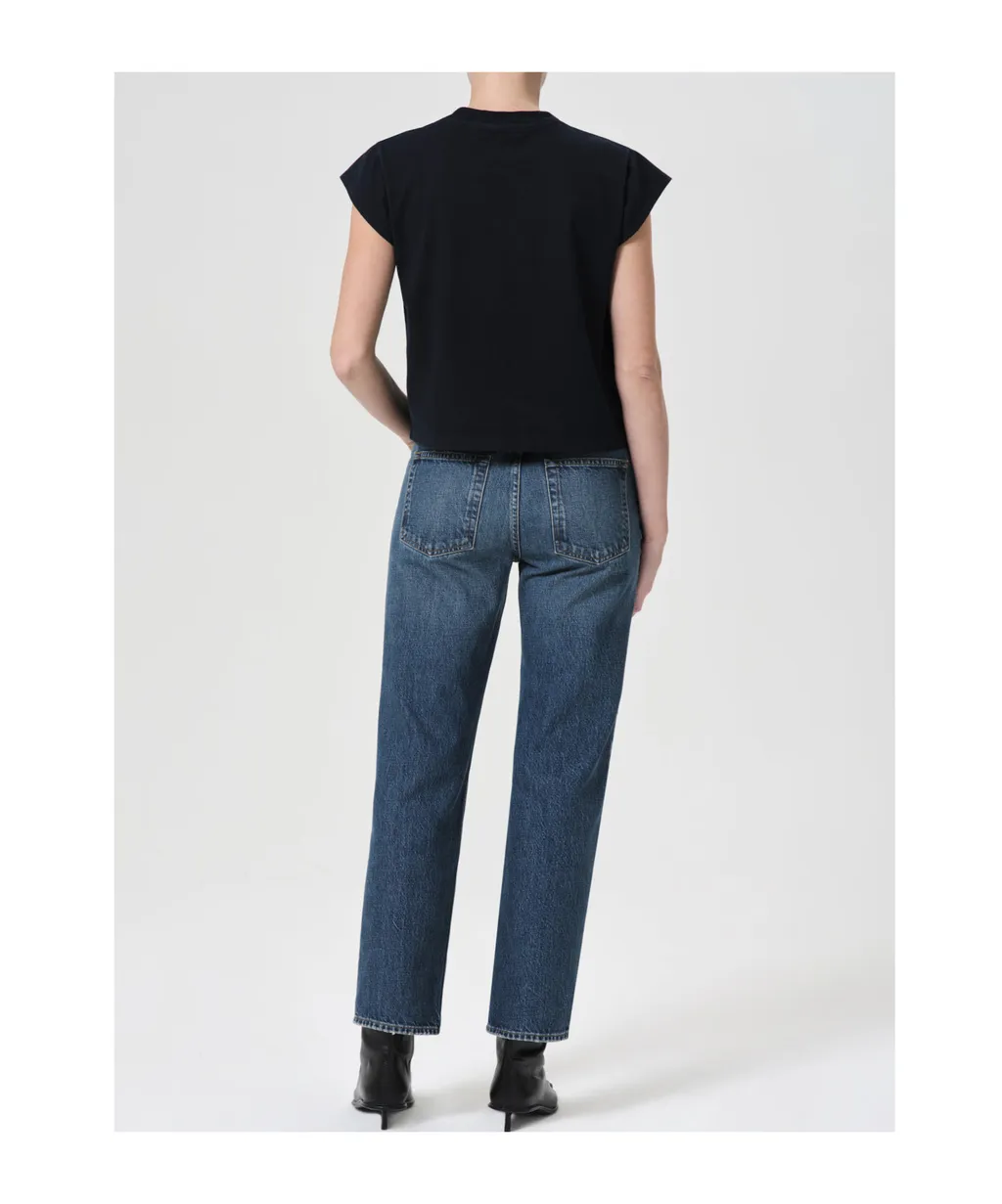 Agolde Valen Cropped Straight-Leg Jeans