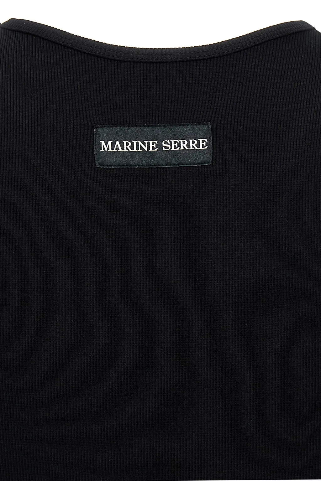Marine Serre Logo Embroidered Ribbed Tank Top