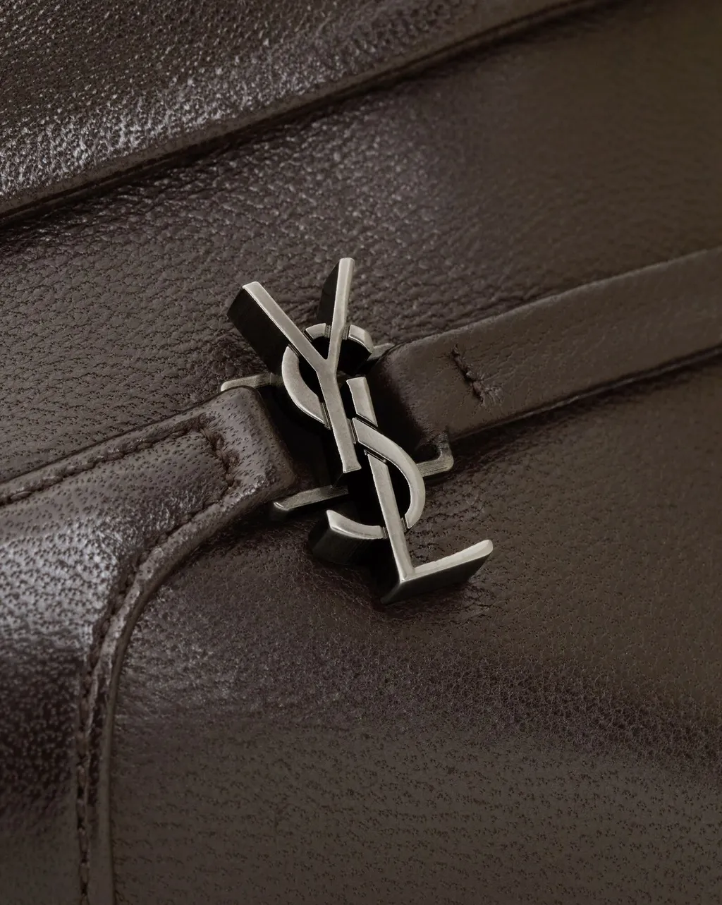 Saint Laurent Logo Plaque Pointed Toe Boots