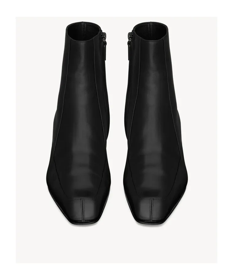 Saint Laurent Augustin Zip Detailed Ankle Boots