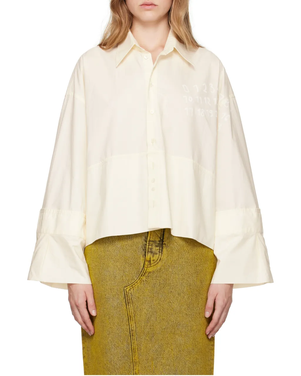 Mm6 Maison Margiela Wide-Sleeved Poplin Shirt