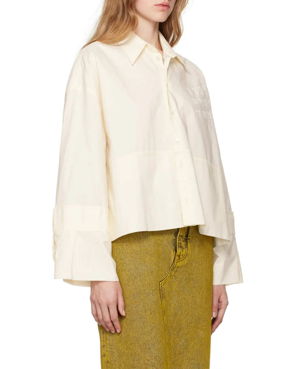 Mm6 Maison Margiela Wide-Sleeved Poplin Shirt