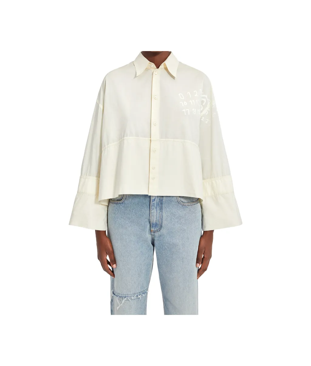Mm6 Maison Margiela Wide-Sleeved Poplin Shirt