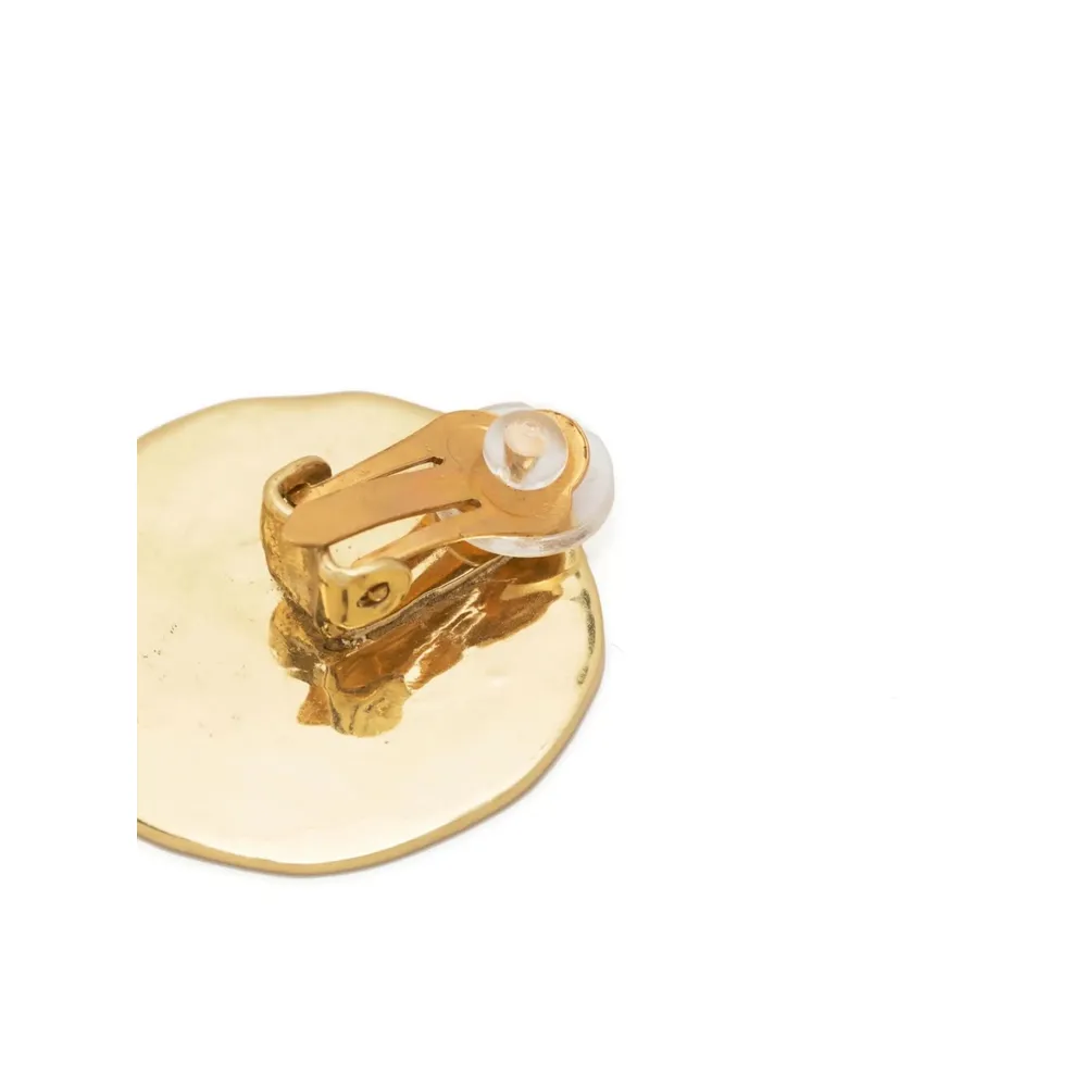Patou Logo Engraved Clip-On Earrings