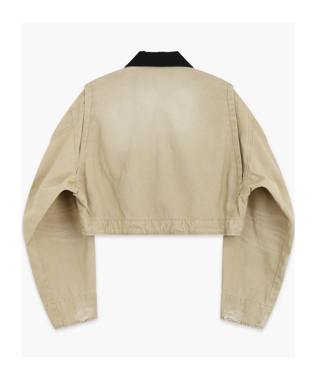 Oxford Cropped Denim Jacket