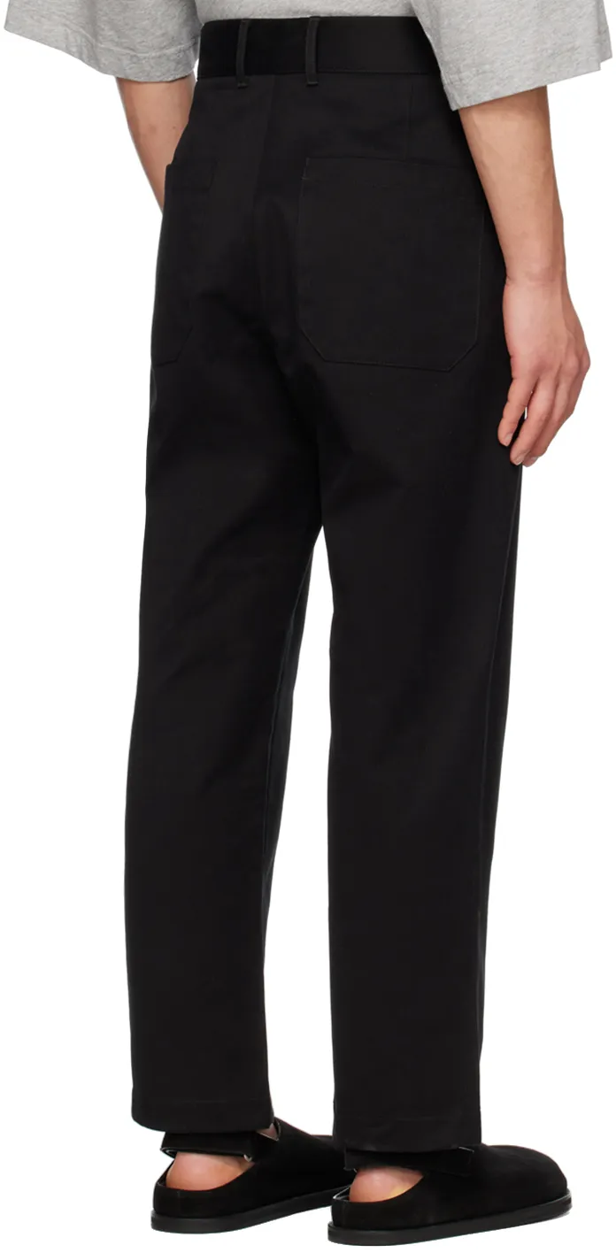 Studio Nicholson Bill Button Detailed Tapered Trousers