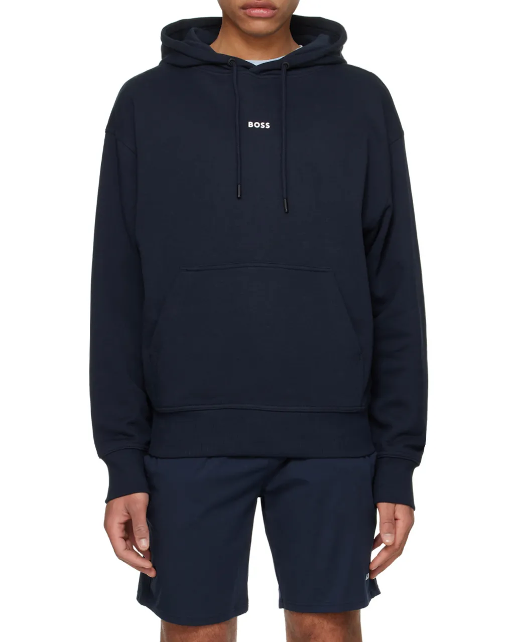Rubberised-Logo Cotton Hoodie