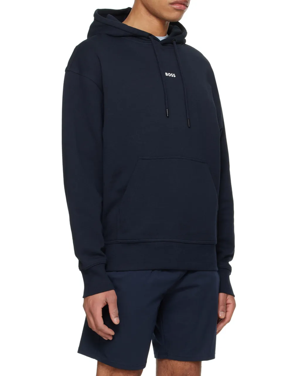 Rubberised-Logo Cotton Hoodie