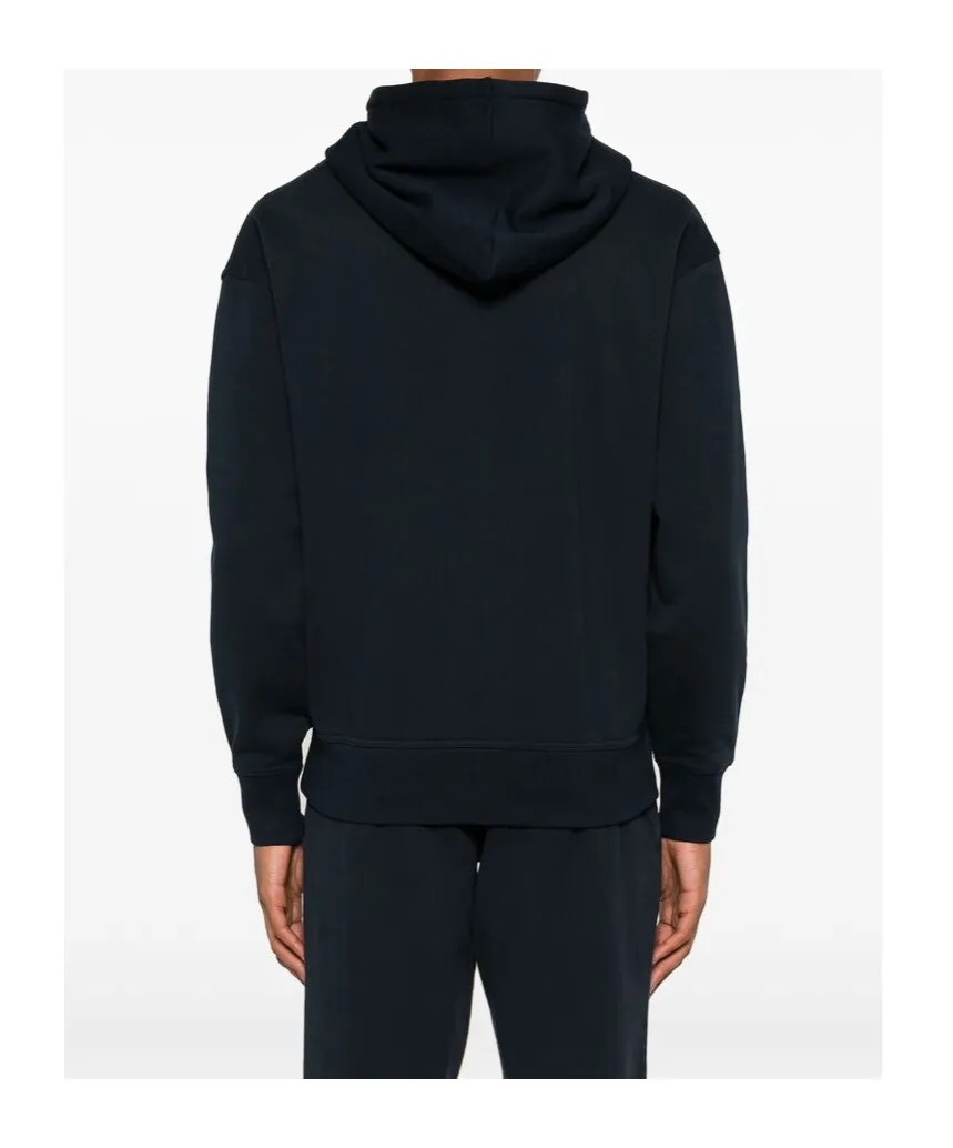 Rubberised-Logo Cotton Hoodie