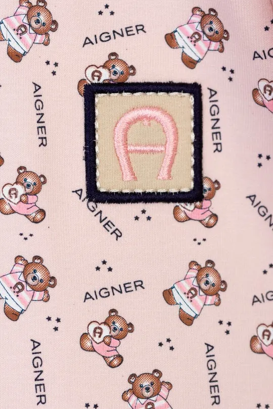 Teddy-Print Cotton Romper