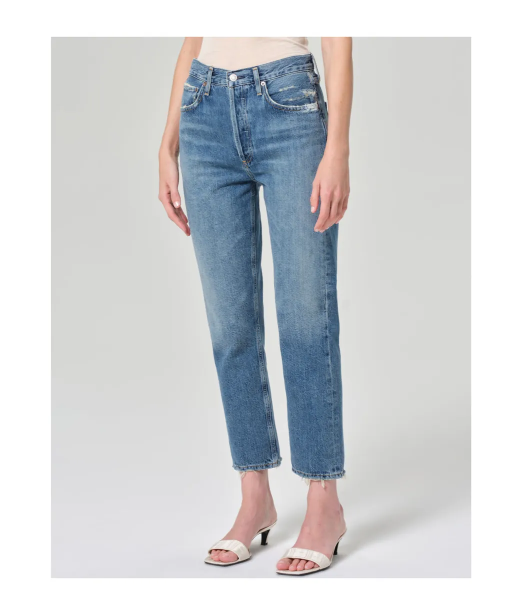 Agolde High Waisted Straight-Leg Jeans