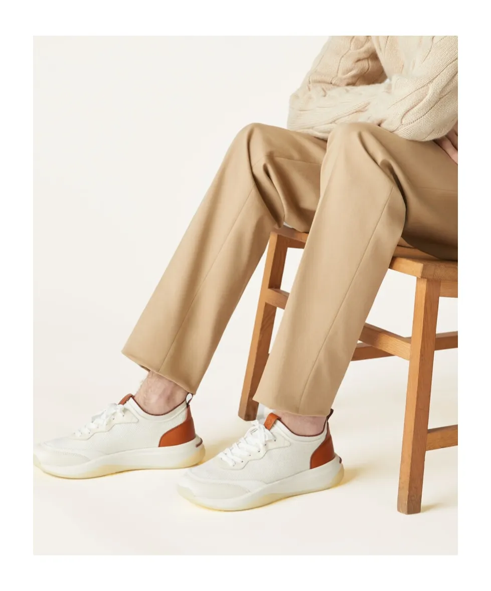 Loro Piana Round-Toe Lace-Up Sneakers