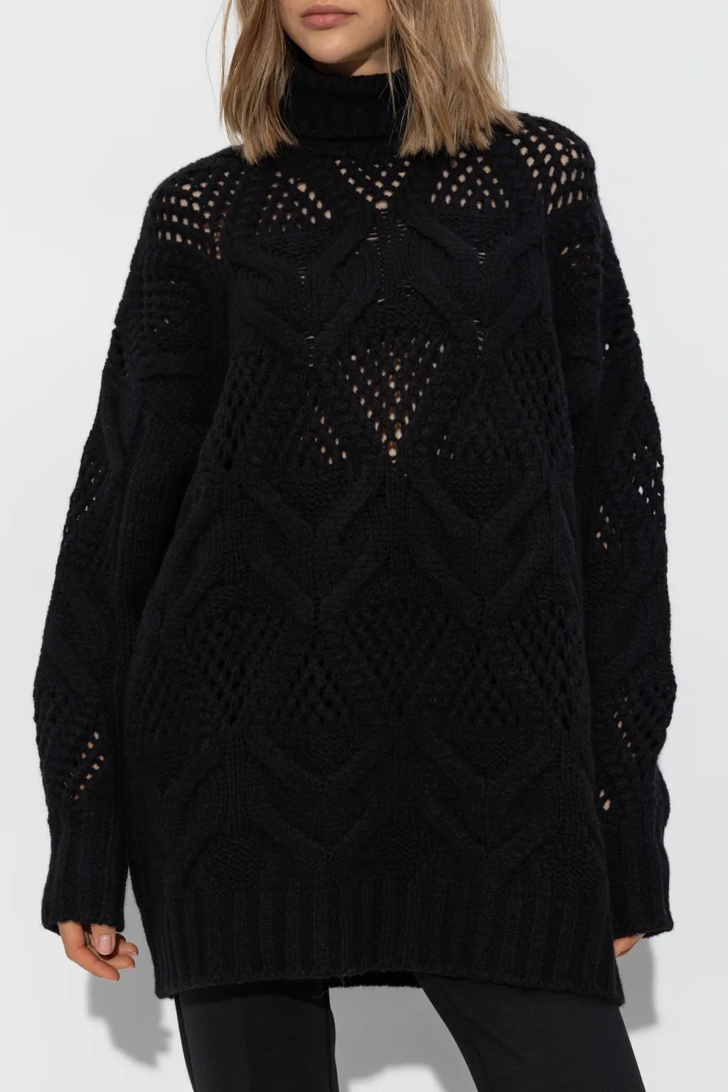 Diamond-Knit Maxi Jumper