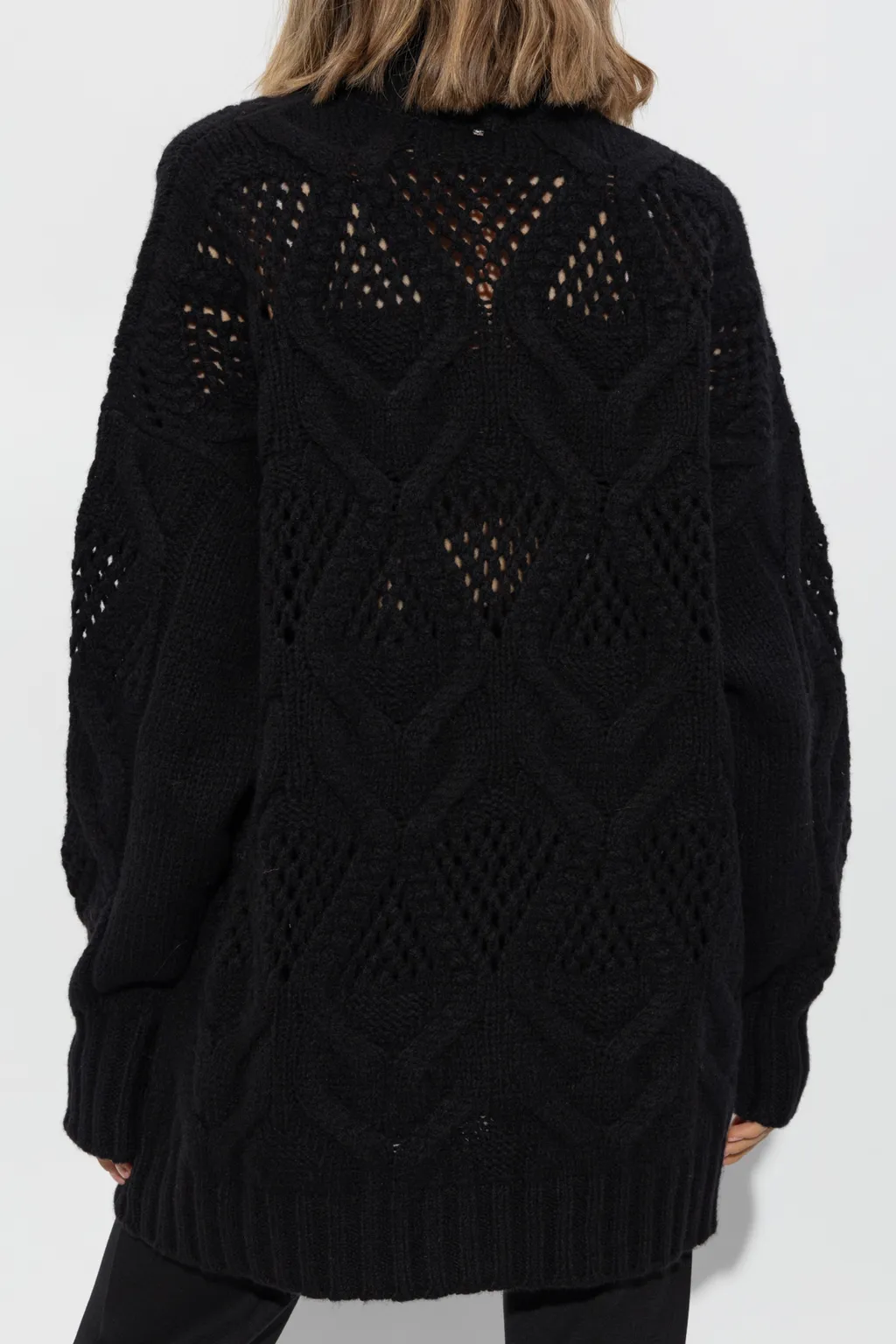 Diamond-Knit Maxi Jumper