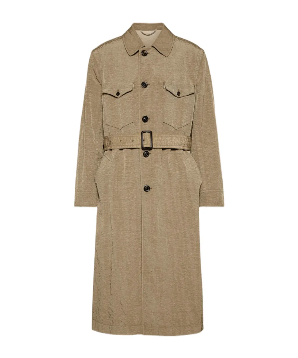 Maison Margiela Drop Shoulder Belted Trench Coat