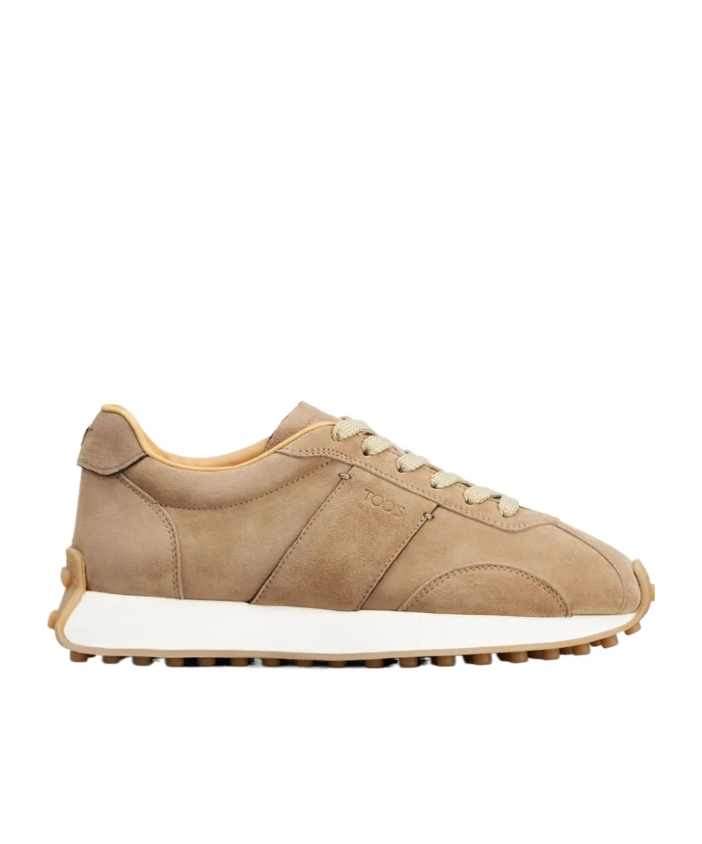 Panelled Suede Lace-Up Sneakers