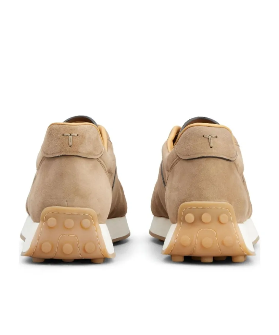 Panelled Suede Lace-Up Sneakers