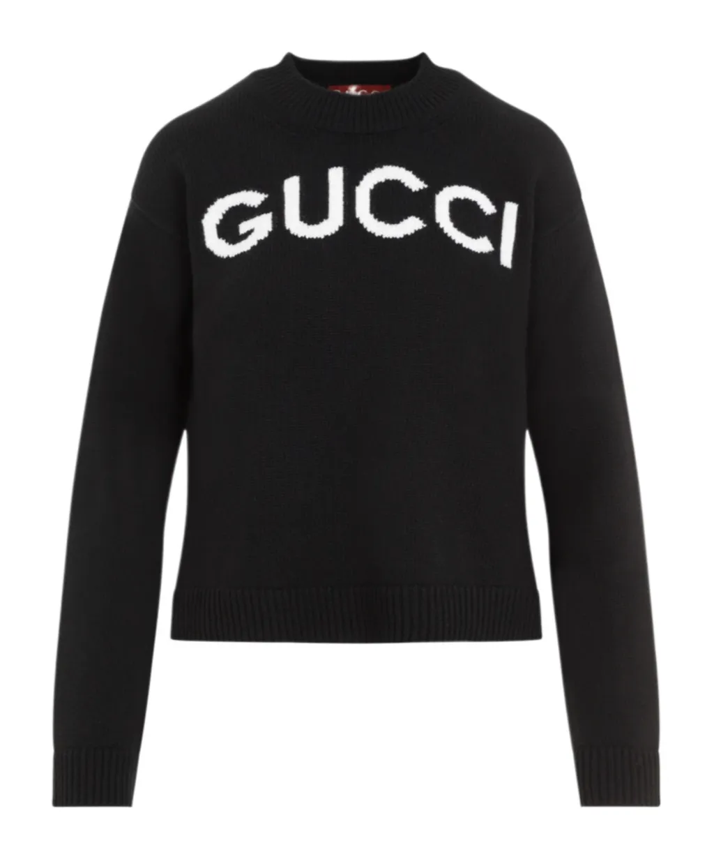 Gucci Logo Intarsia Knit Sweater