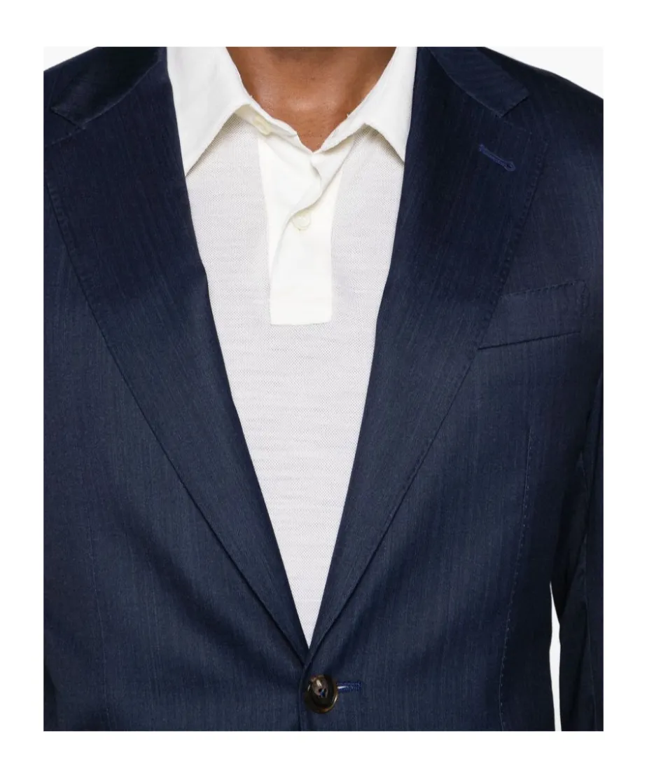 Striped Wool-Blend Blazer