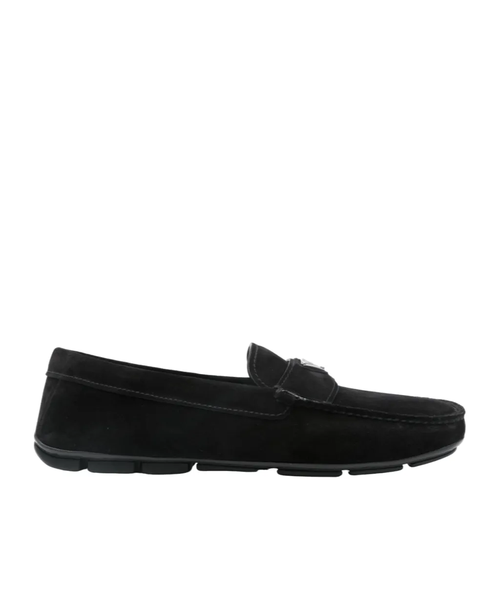Prada Triangle-Logo Slip-On Loafers