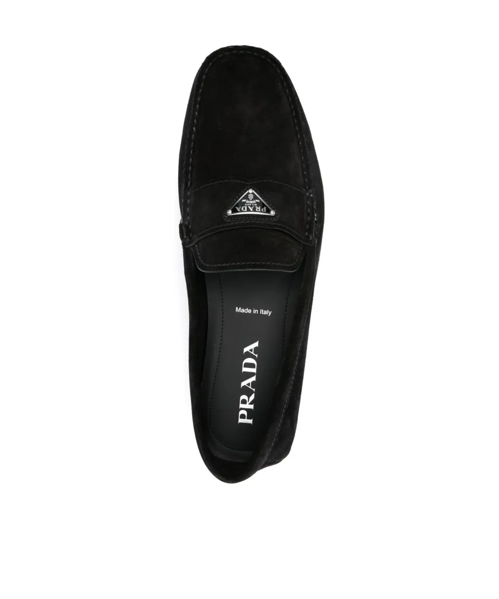 Prada Triangle-Logo Slip-On Loafers