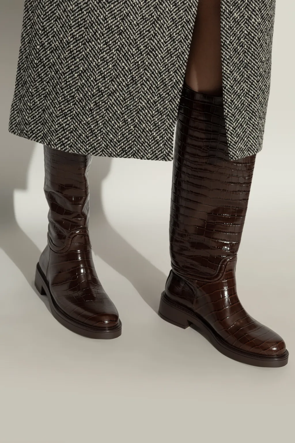 Stuart Weitzman Celia Embossed Boots