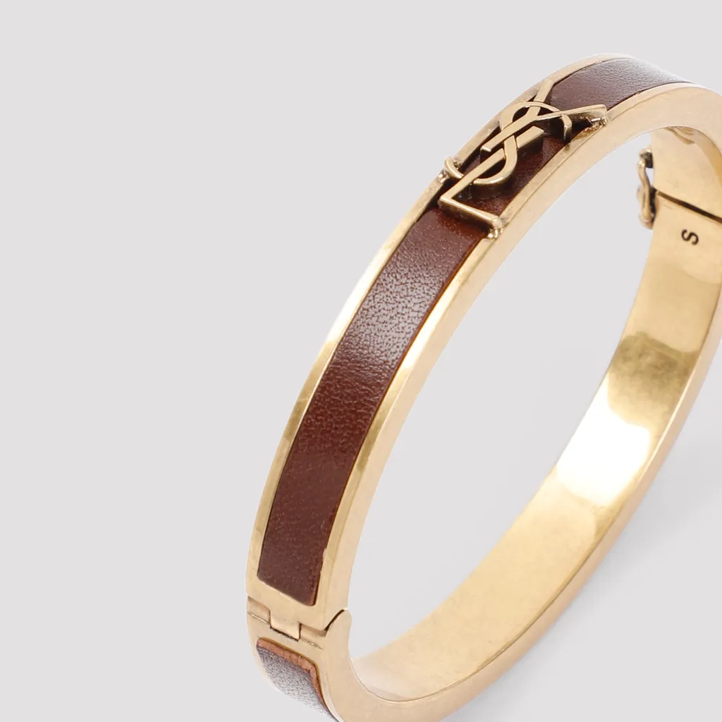 Saint Laurent Logo Plaque Bracelet