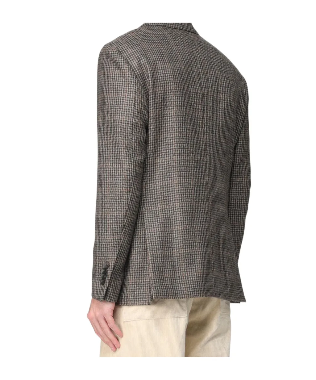 Lardini Single Breasted Checked Blazer