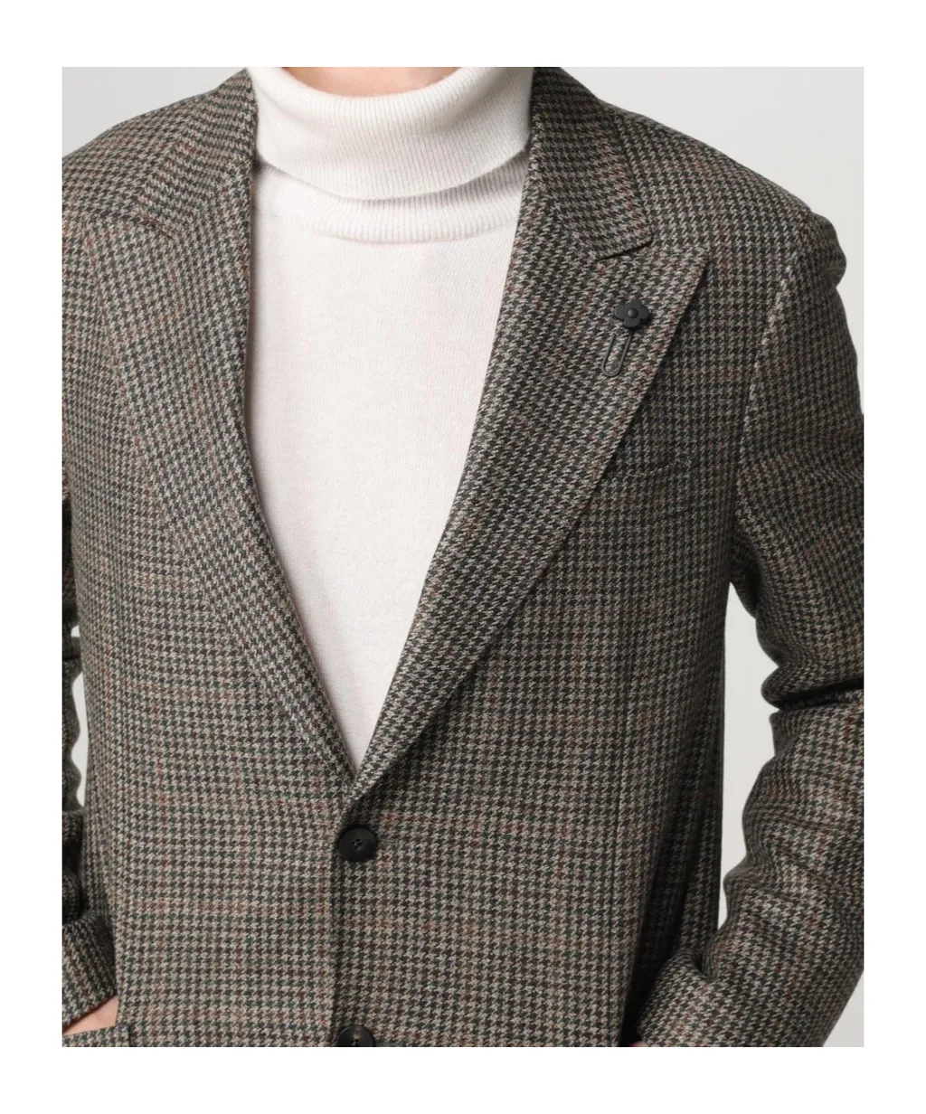 Lardini Single Breasted Checked Blazer