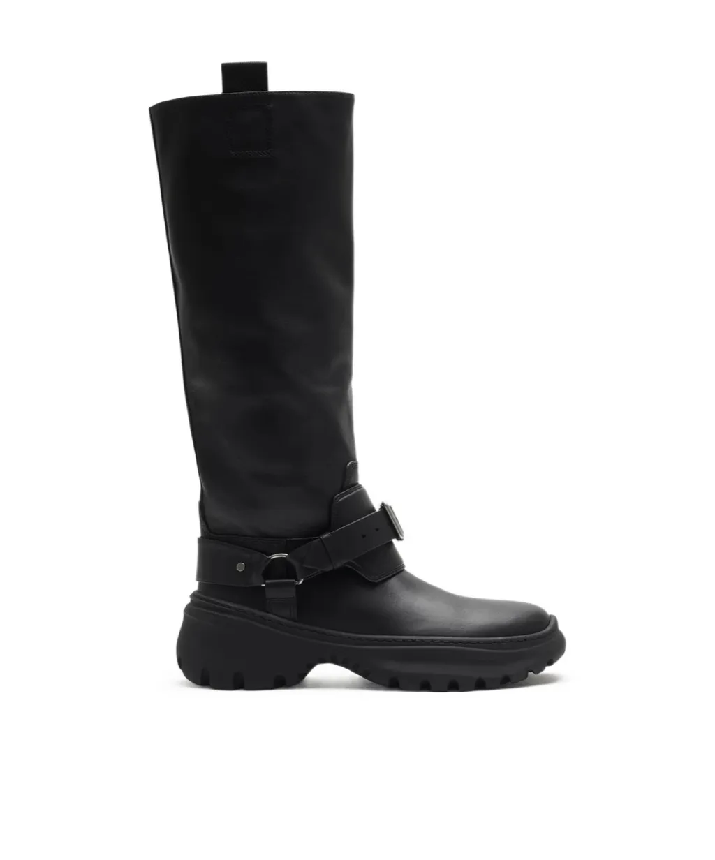 Burberry Buckle-Detailed Knee-High Boots