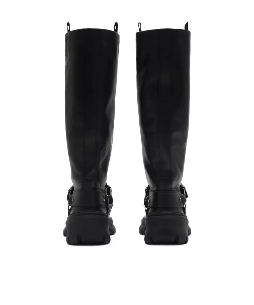 Burberry Buckle-Detailed Knee-High Boots