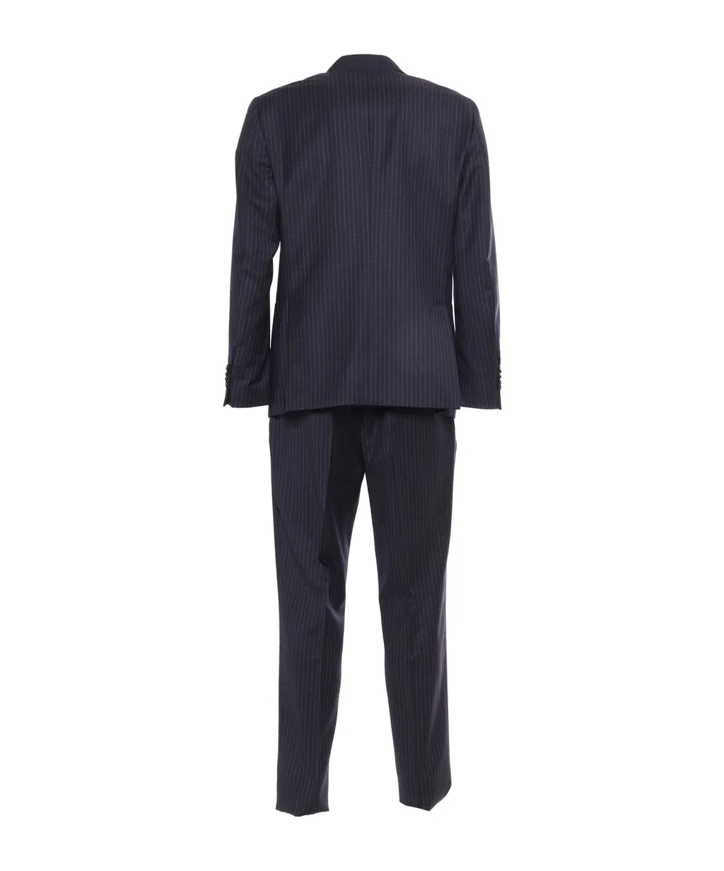 Lardini Single Breasted Striped Two-Piece Suit
