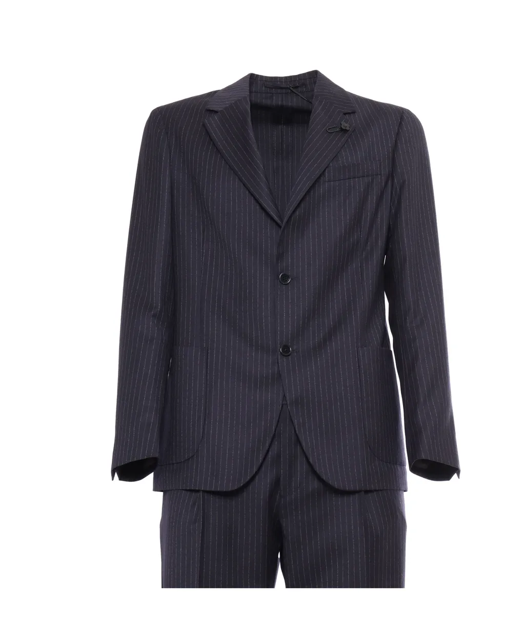Lardini Single Breasted Striped Two-Piece Suit