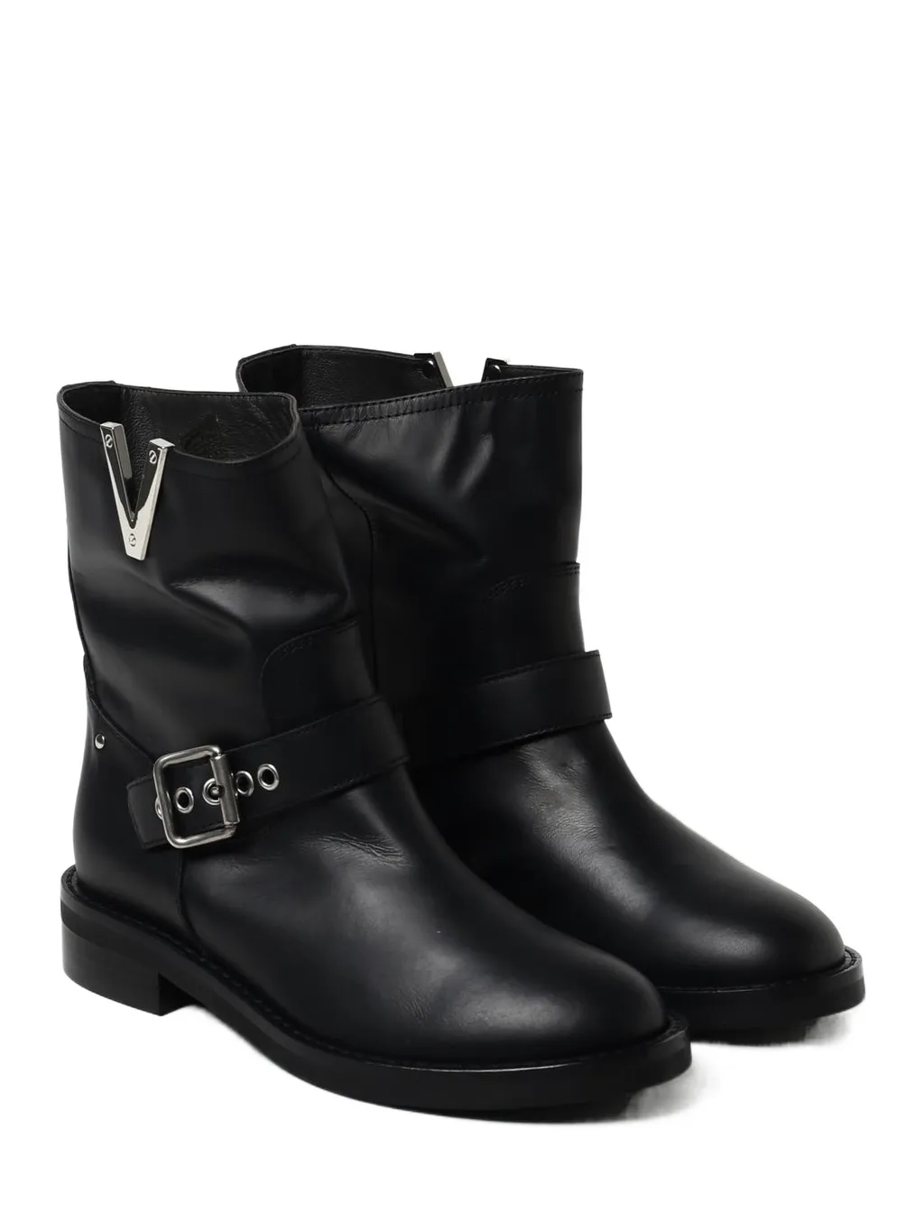 Via Roma 15 Buckle Strap Ankle Boots