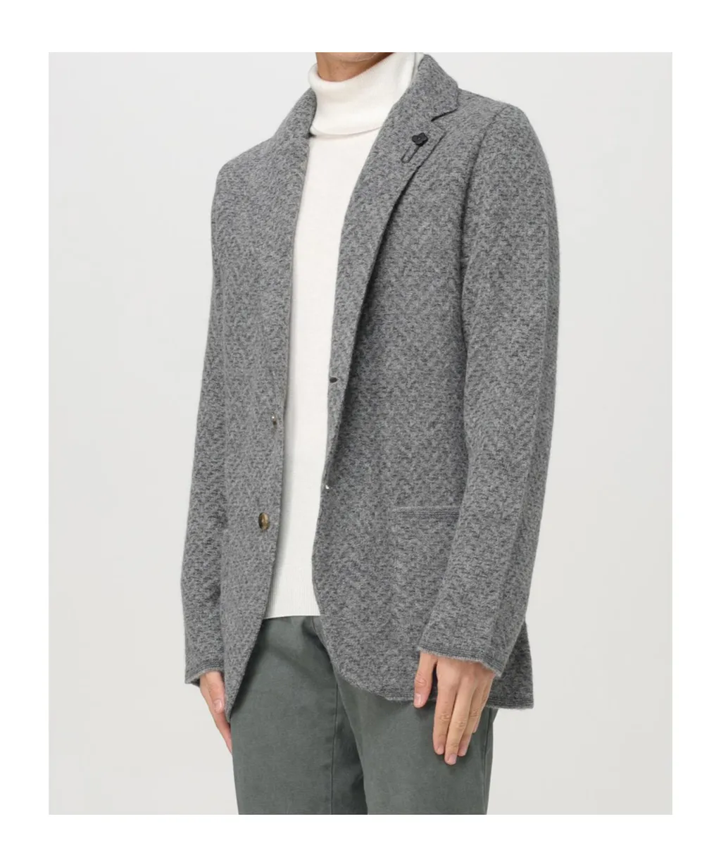 Lardini Brooch-Detailed Tailored Blazer