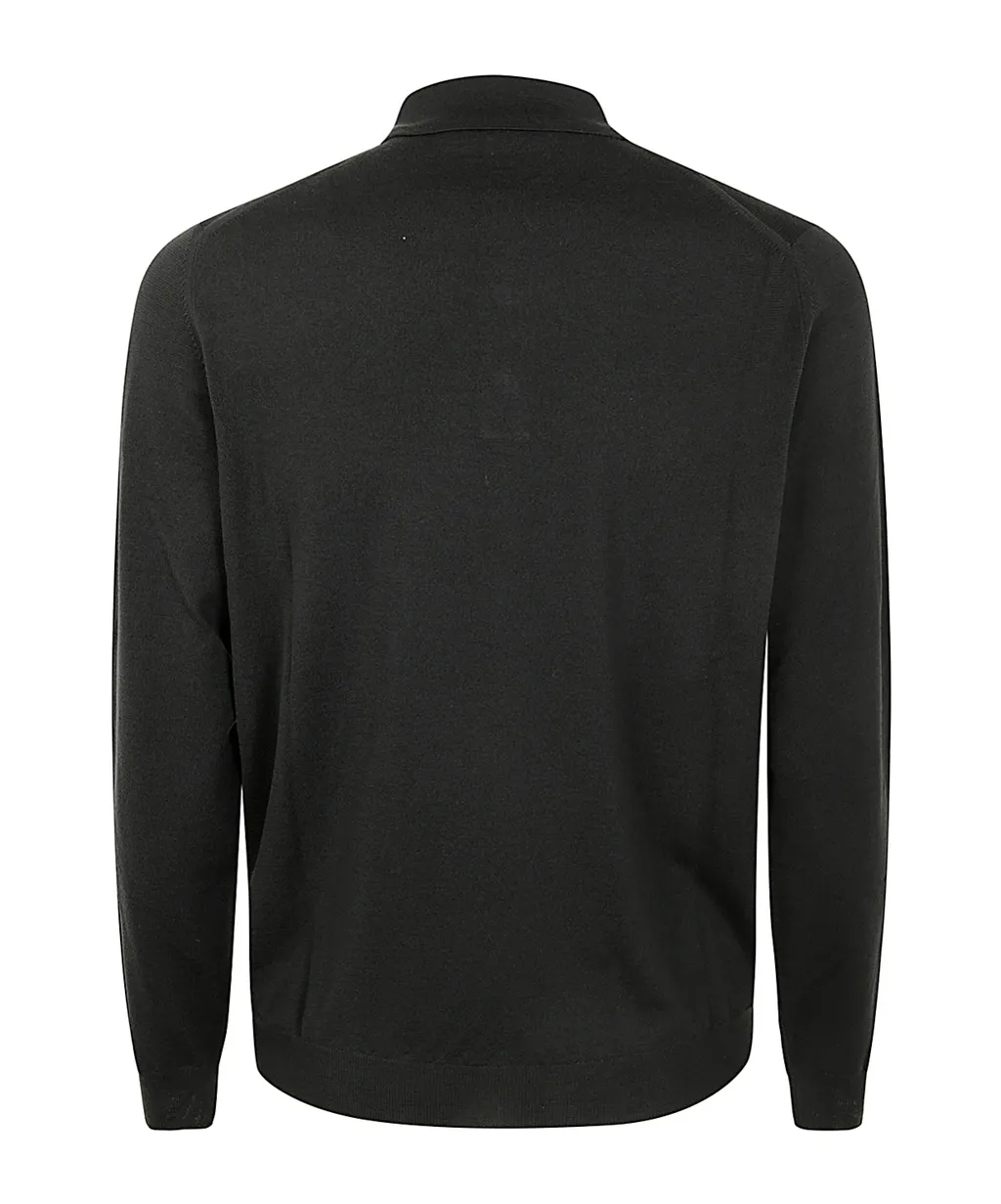 Fine-Knit Polo Shirt