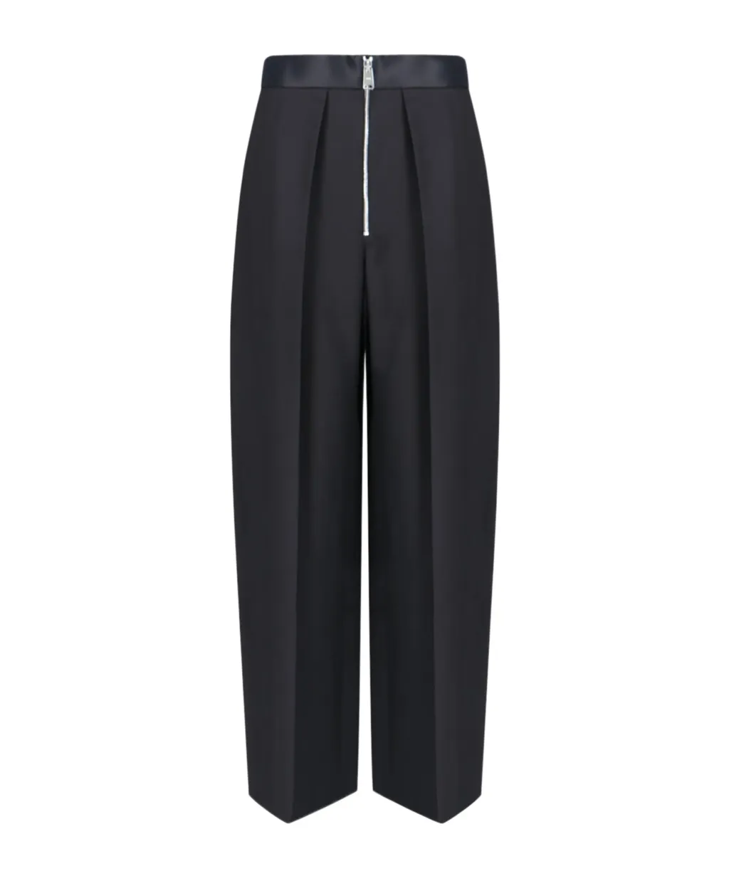 Khaite Marine Low-Rise Wide-Leg Pants