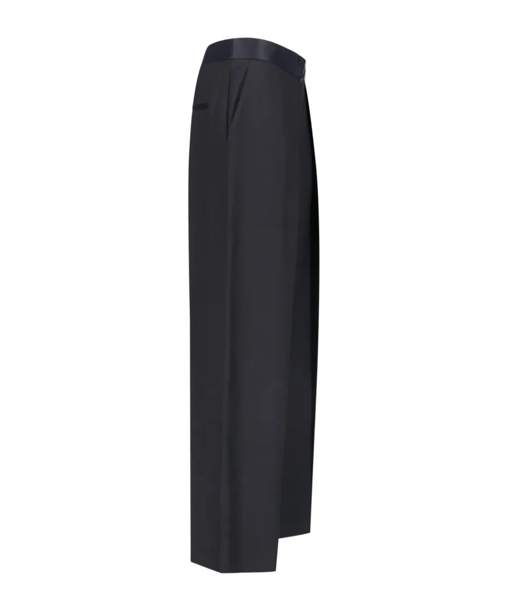 Khaite Marine Low-Rise Wide-Leg Pants