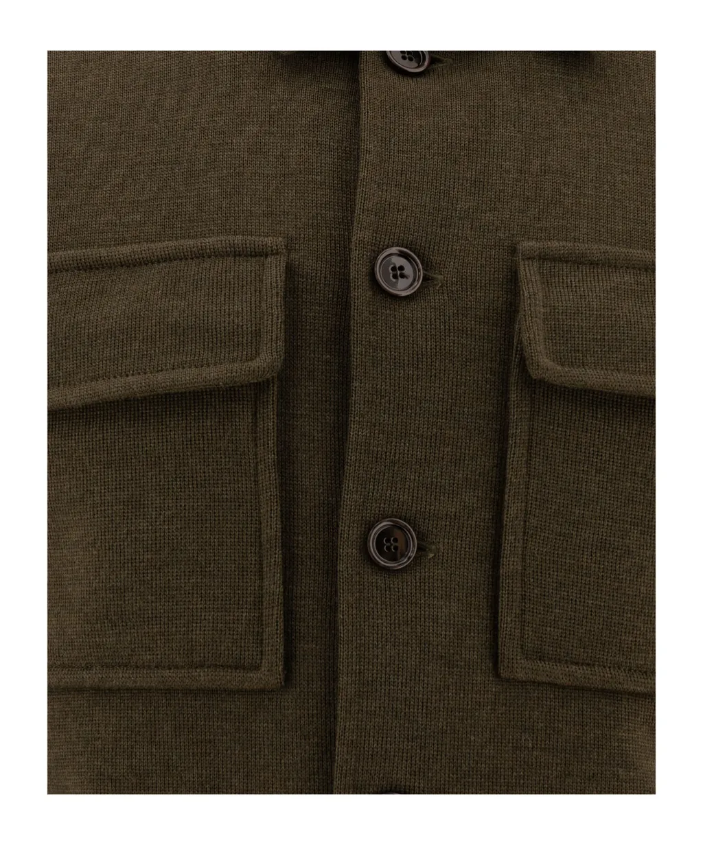 Lardini Long-Sleeved Button-Up Cardigan