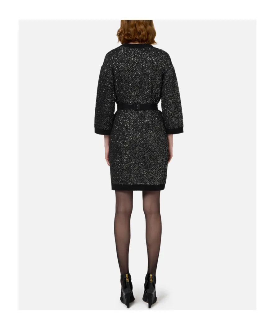 Elisabetta Franchi Sequin Thread Mini-Dress
