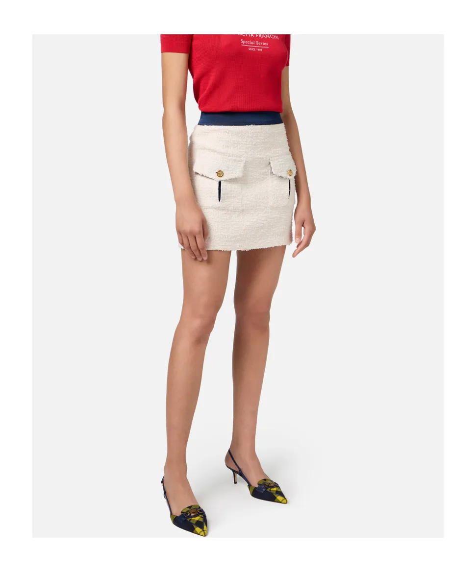 Elisabetta Franchi Tweed Miniskirt