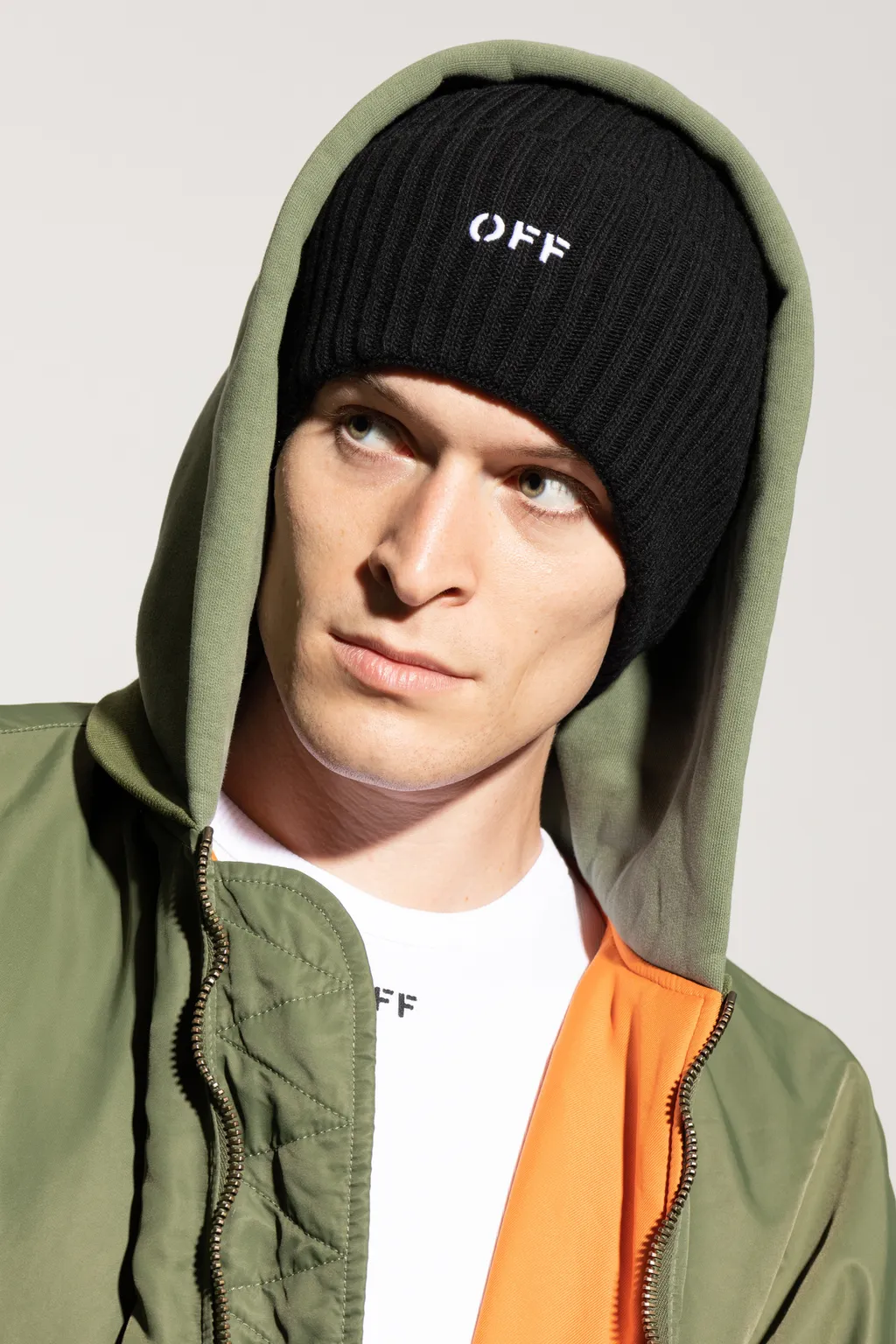 Off-White Off Stamp Turn-Up Brim Beanie