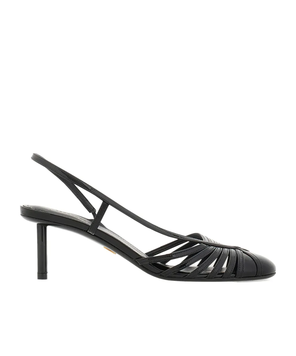 Logo-Laced High-Heeled Sandals