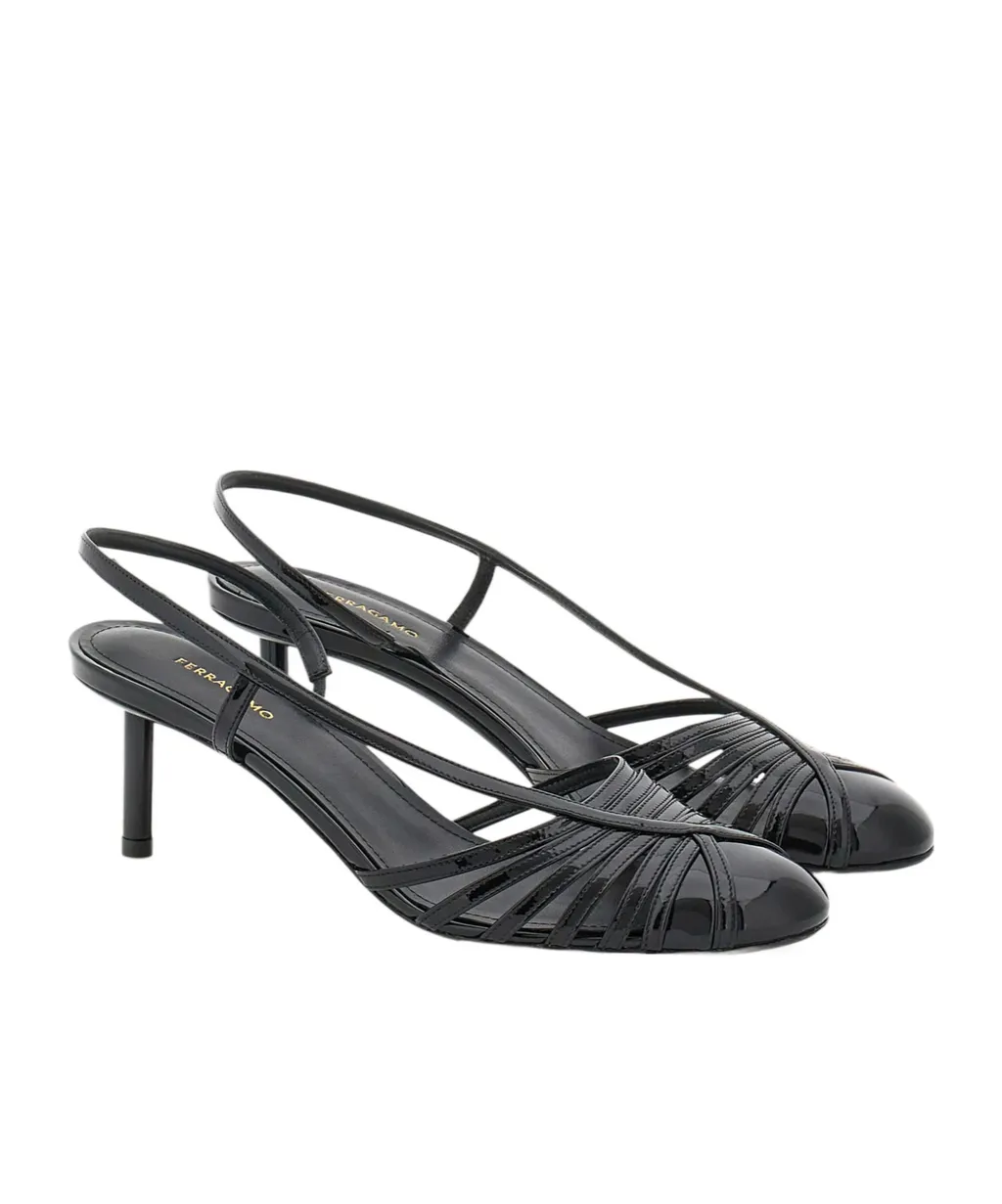 Logo-Laced High-Heeled Sandals