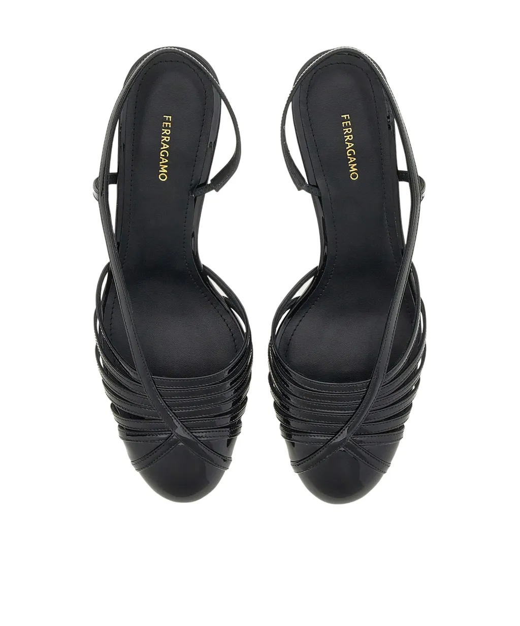 Logo-Laced High-Heeled Sandals